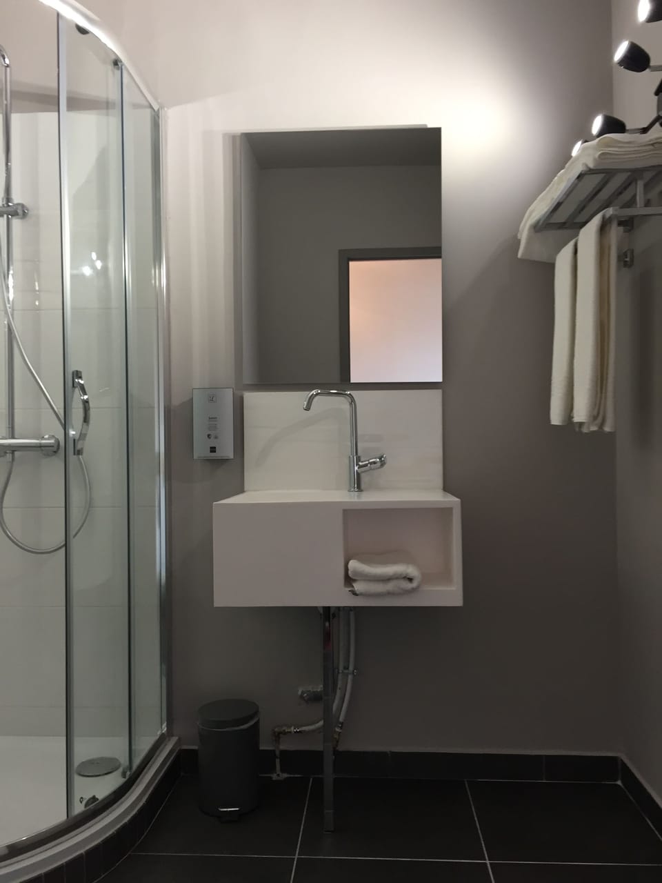 Hair dryer, towels