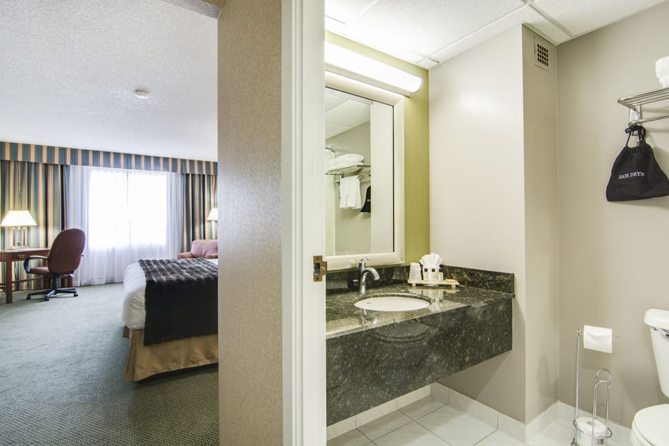 Standard Room, 1 King Bed | Bathroom | Combined shower/tub, eco-friendly toiletries, hair dryer, towels