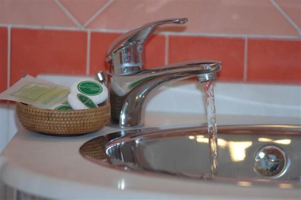 Shower, free toiletries, hair dryer, bidet