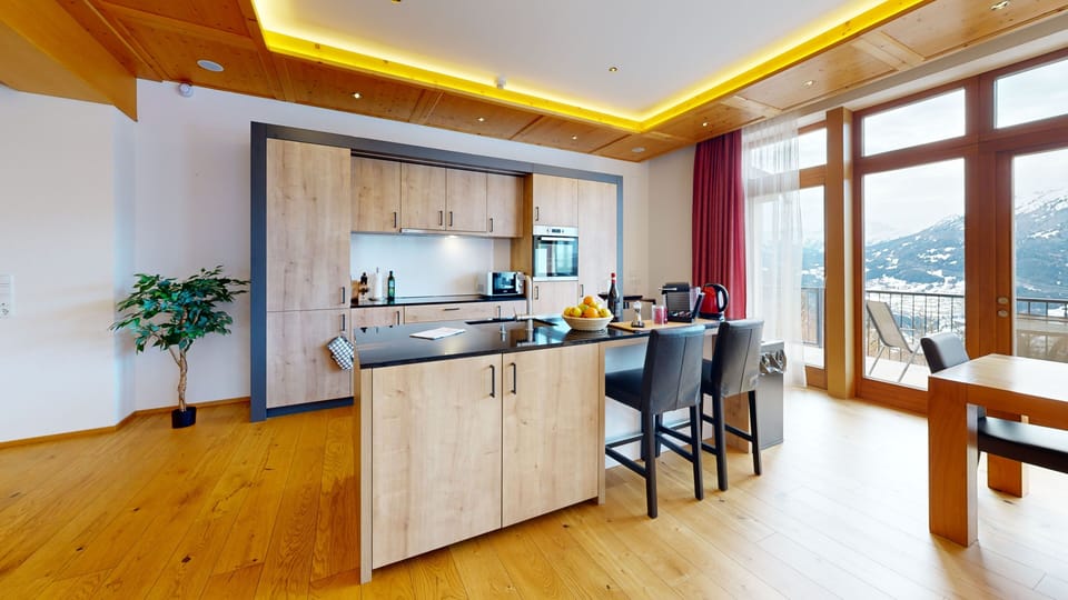 Deluxe Apartment, 3 Bedrooms, Terrace, Mountain View | Private kitchen | Espresso maker