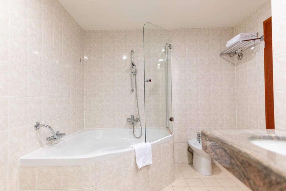 Free toiletries, hair dryer, slippers, towels