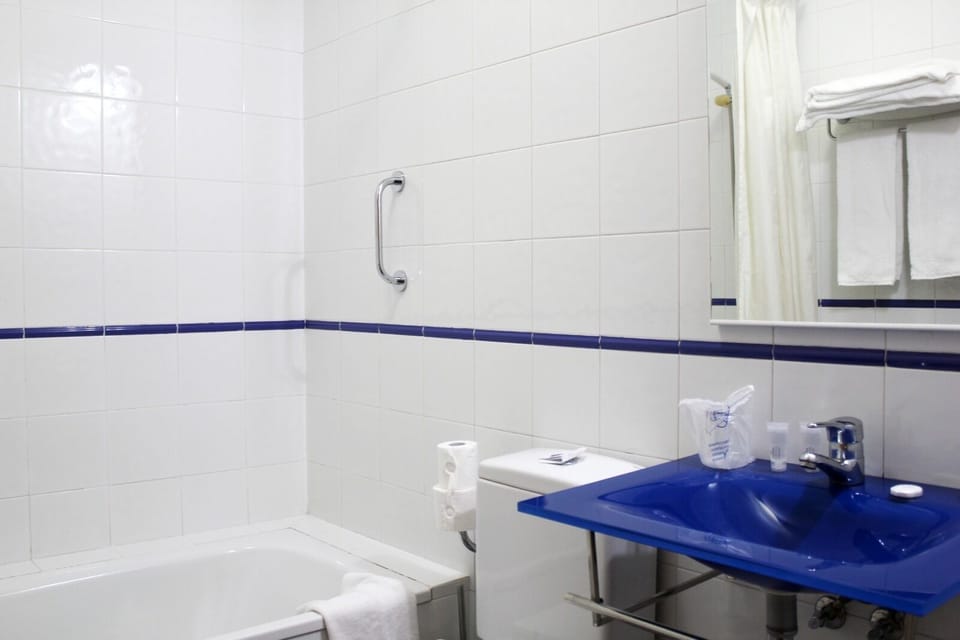 Free toiletries, hair dryer, bidet, towels
