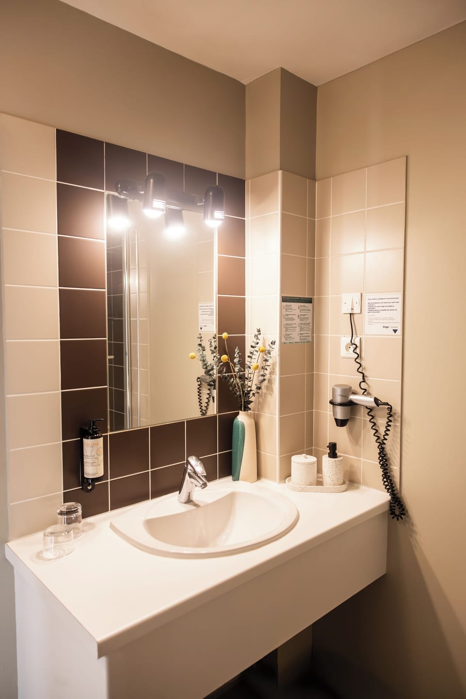 Free toiletries, hair dryer, towels