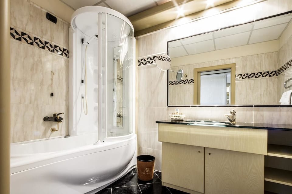 Free toiletries, hair dryer, slippers, bidet