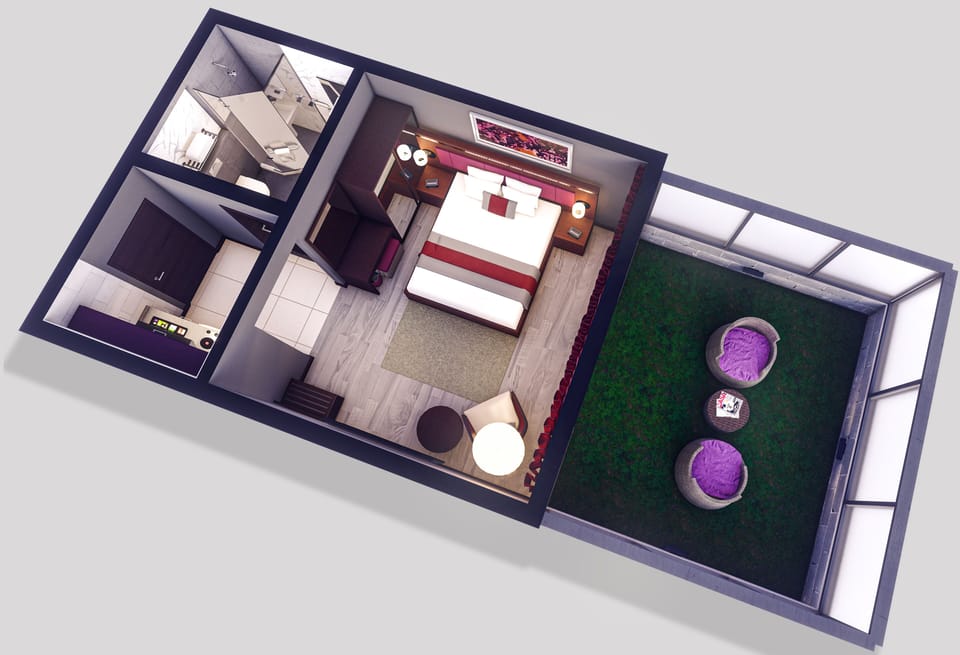 Minibar, in-room safe, blackout drapes, soundproofing