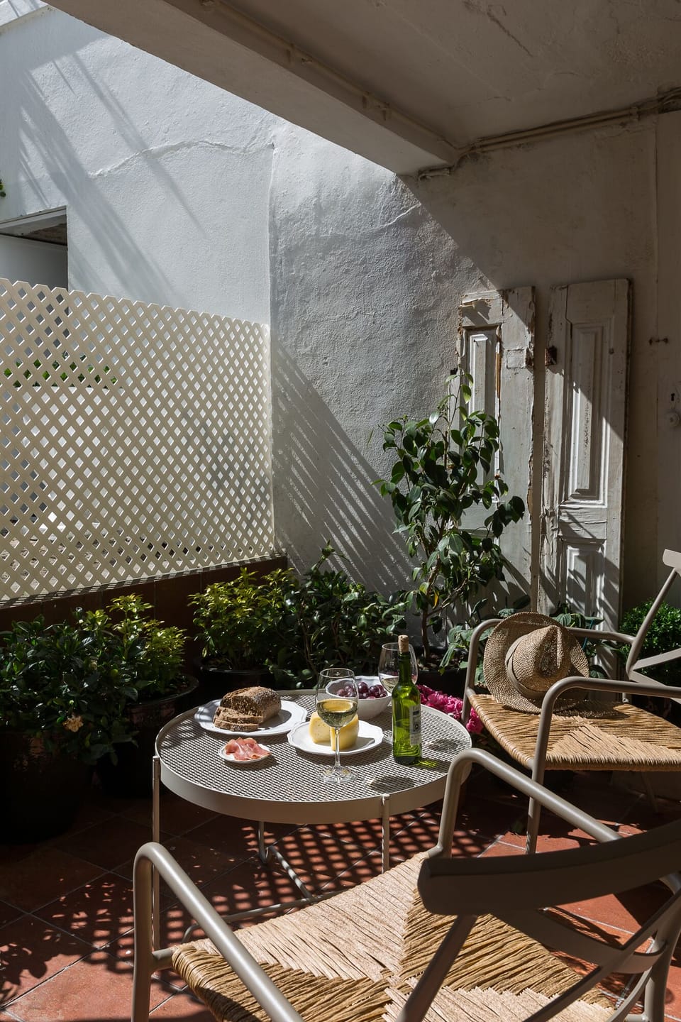 The terrace