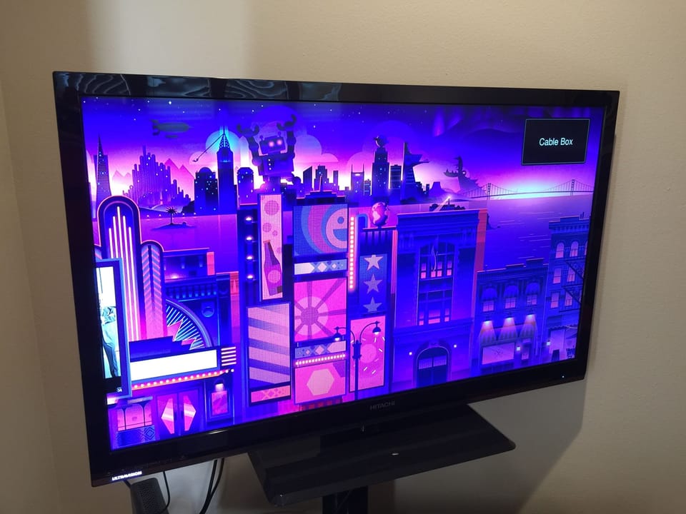 42 inch Flat Panel TV in Living Room with cable