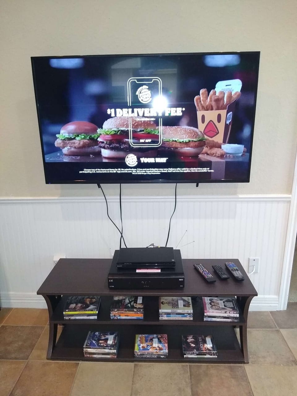 New TV /stand added in living room on Oct11, 2020