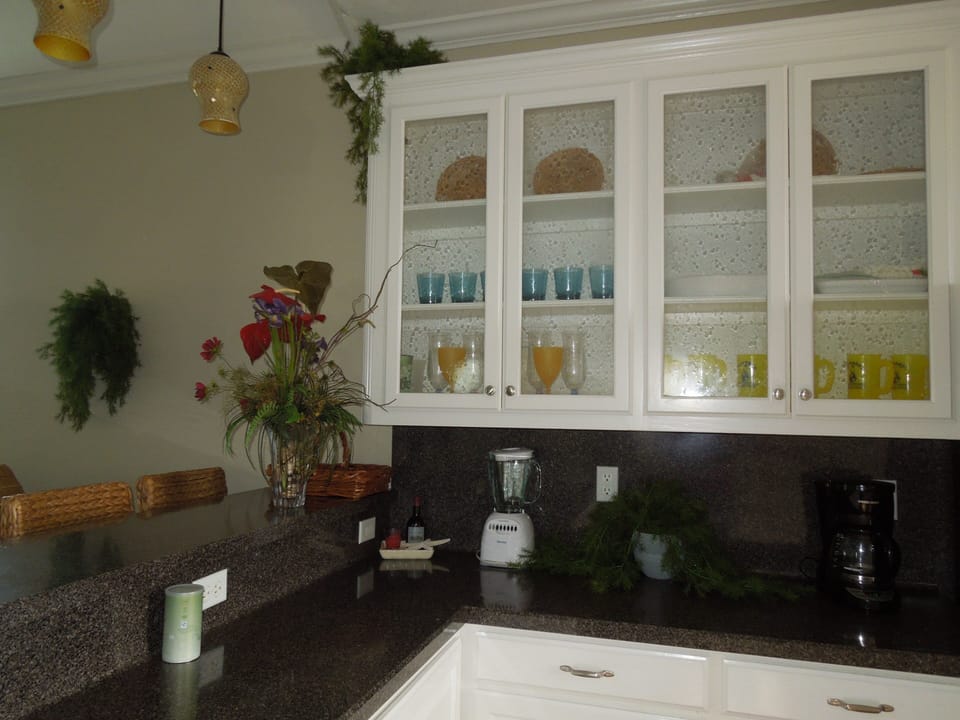 dining glasses stored in cabinet