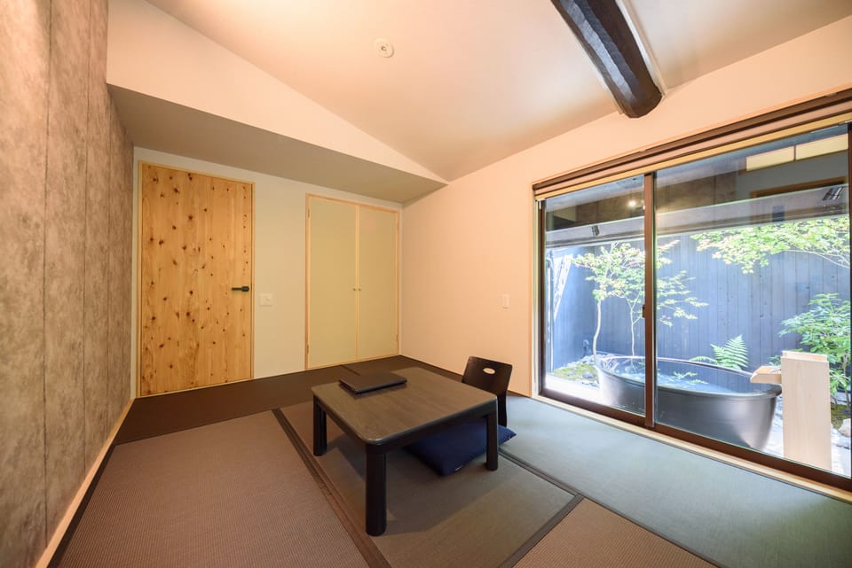 Japanese Style Room, Half Open Air Bath (SUMI) | WiFi (free), individually decorated, individually furnished, bed sheets