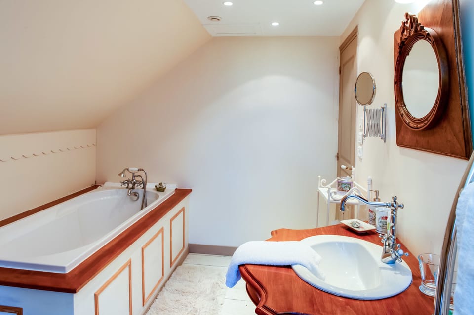 Suite (Marguerite Yourcenar) | Bathroom | Shower, free toiletries, hair dryer, bathrobes