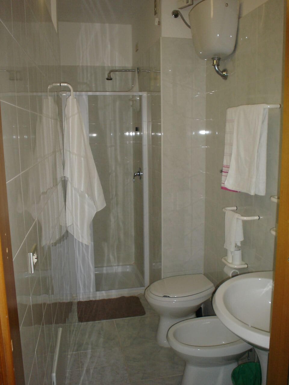 Shower, rainfall showerhead, hair dryer, bidet