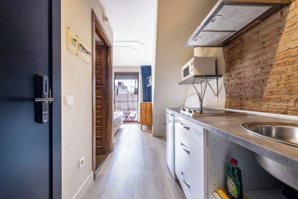 Superior Studio, Kitchenette | Private kitchen | Fridge, microwave, stovetop, coffee/tea maker