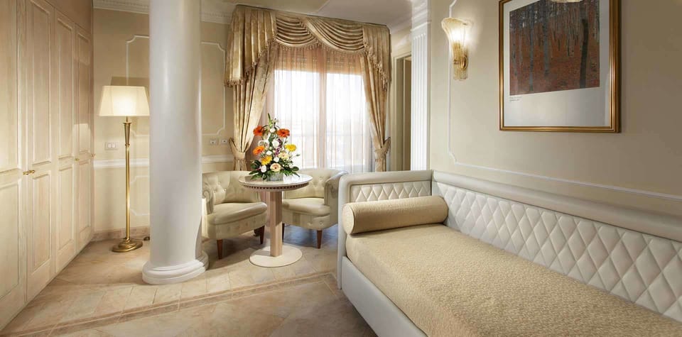 Junior Suite, Partial Sea View | Egyptian cotton sheets, premium bedding, minibar, in-room safe