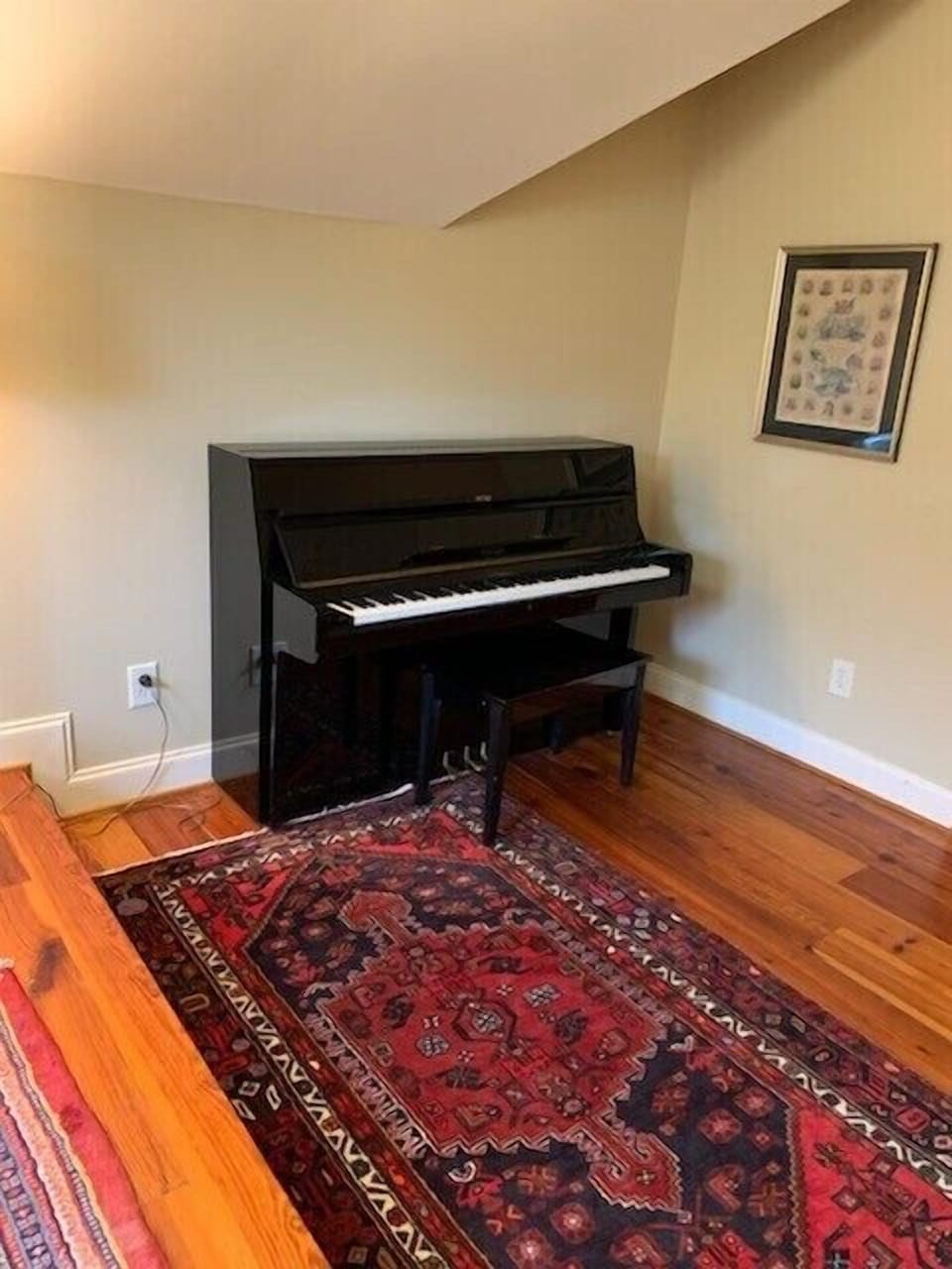 For the musicians a full size piano
