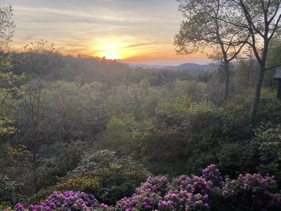 Sunset view from porch 