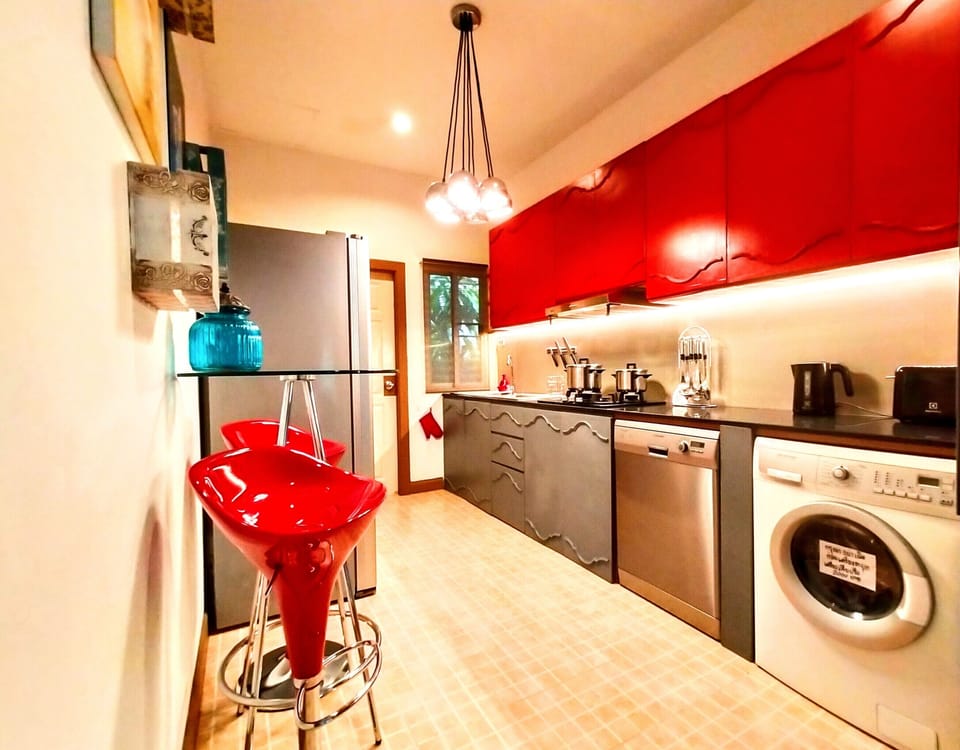 Exclusive Villa, 3 Bedrooms, Pool View | Private kitchen | Full-size fridge, microwave, oven, stovetop