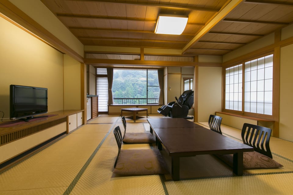 Japanese-style room 12.5 tatami mats with Massage chair and ceramic bath | Premium bedding, in-room safe, iron/ironing board, free WiFi