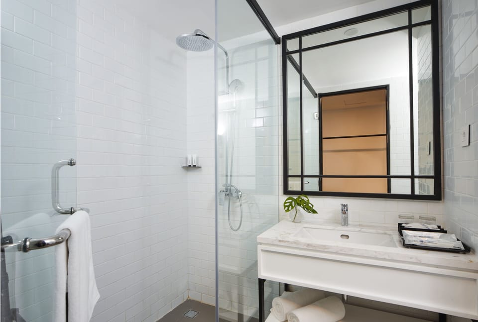 Free toiletries, hair dryer, slippers, bidet