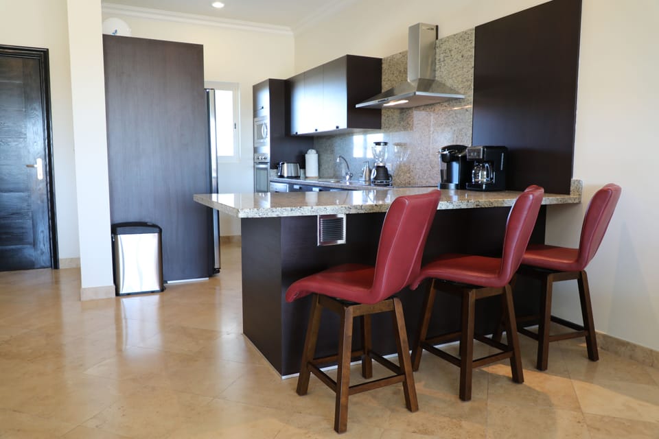 Kitchen with Large Island and Bar Seating 