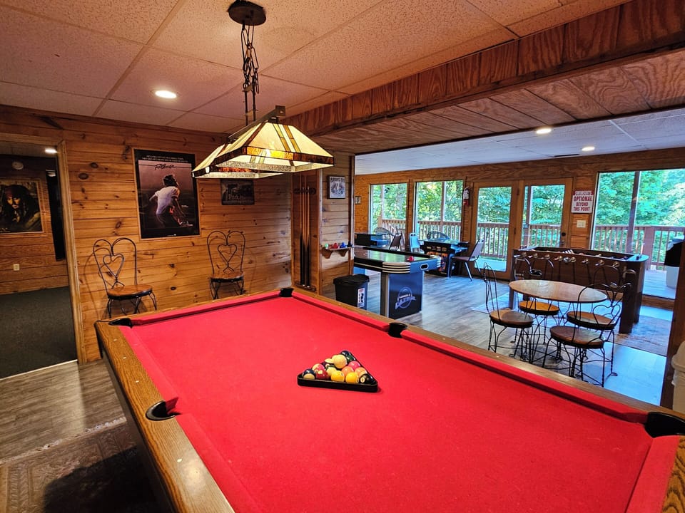 largest gameroom in town, pool and airhockey table, foosball, arcades, theater 