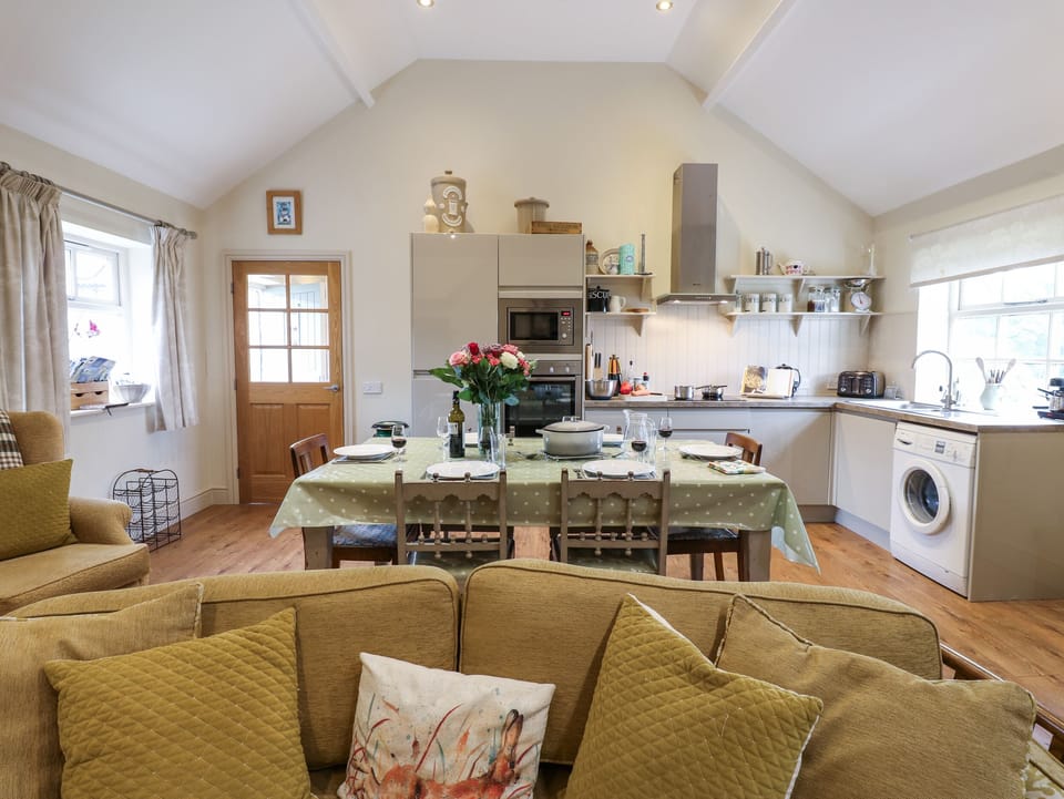 Dishwasher, highchair, cookware/dishes/utensils