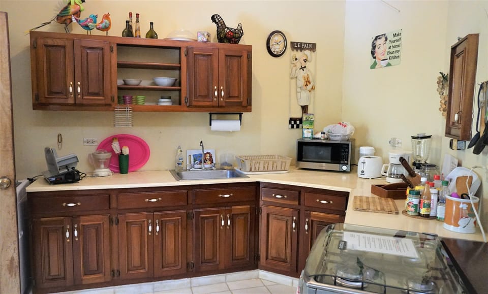 Romantic Villa, 2 Bedrooms, Smoking, Pool View | Private kitchen | Full-size fridge, microwave, oven, stovetop