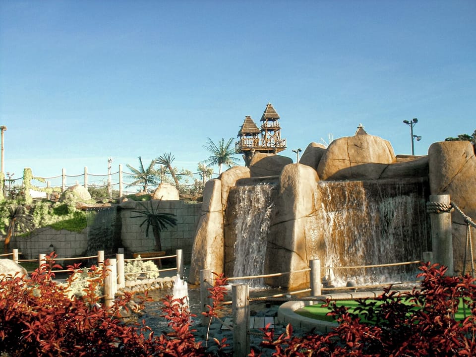 One of the best mini-golf locations is just a quick drive from the house