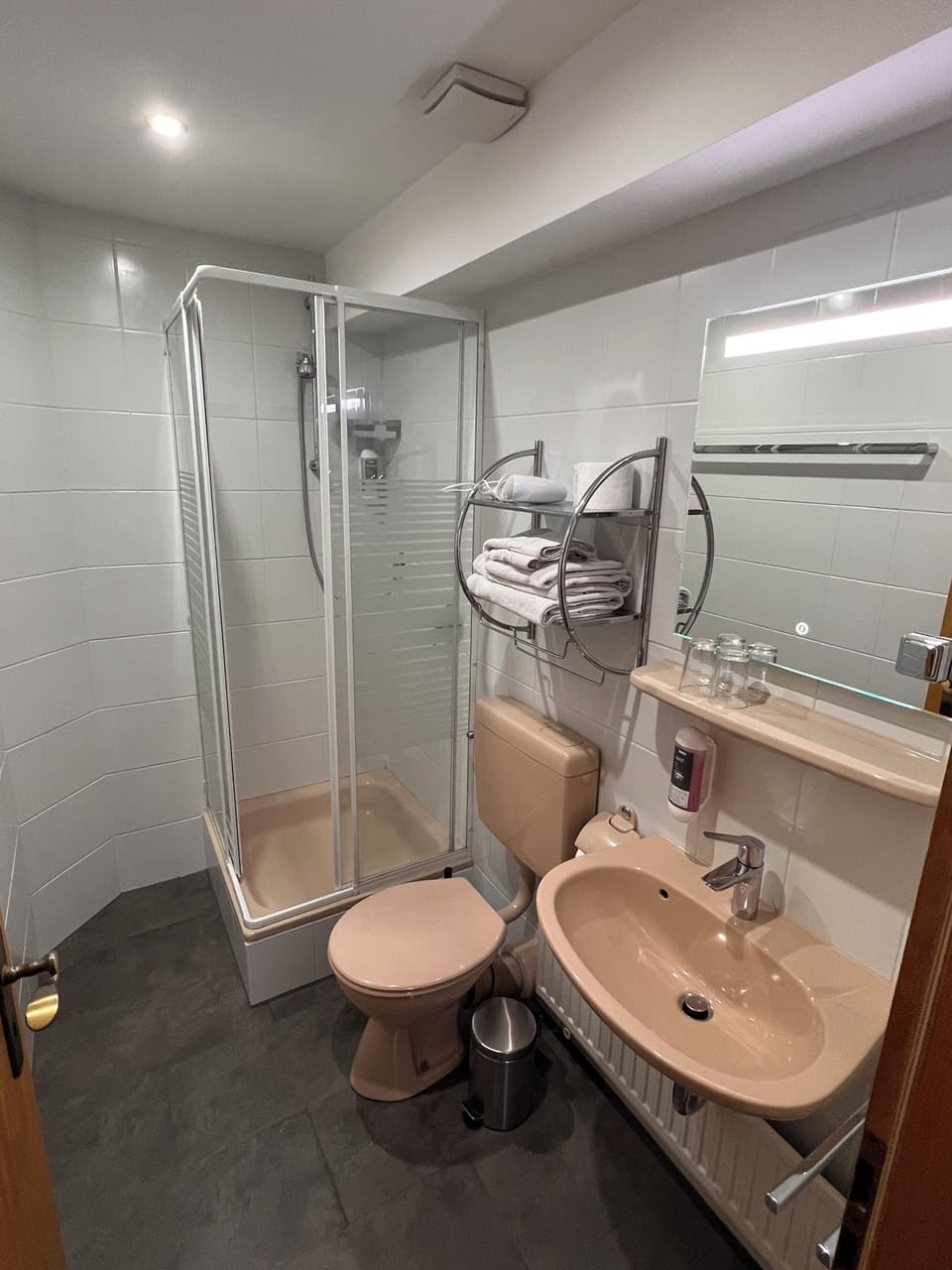 Double Room | Bathroom | Shower, hair dryer, towels