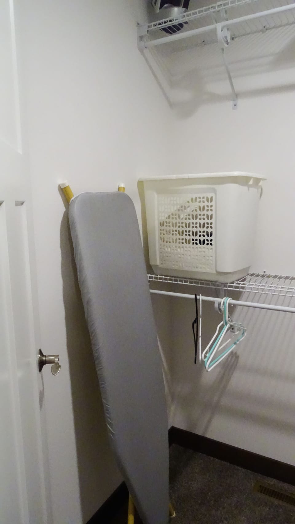 ironing board and iron 