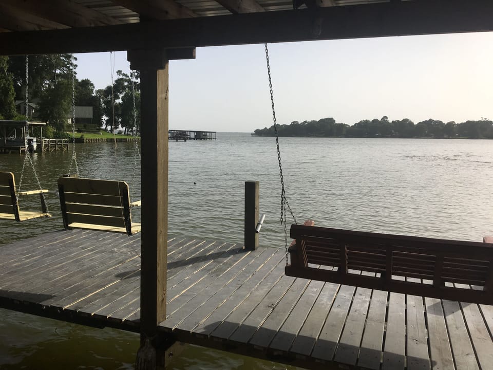 One of 2 piers, amazing views, both with swings, romance, fishing, & boat slips
