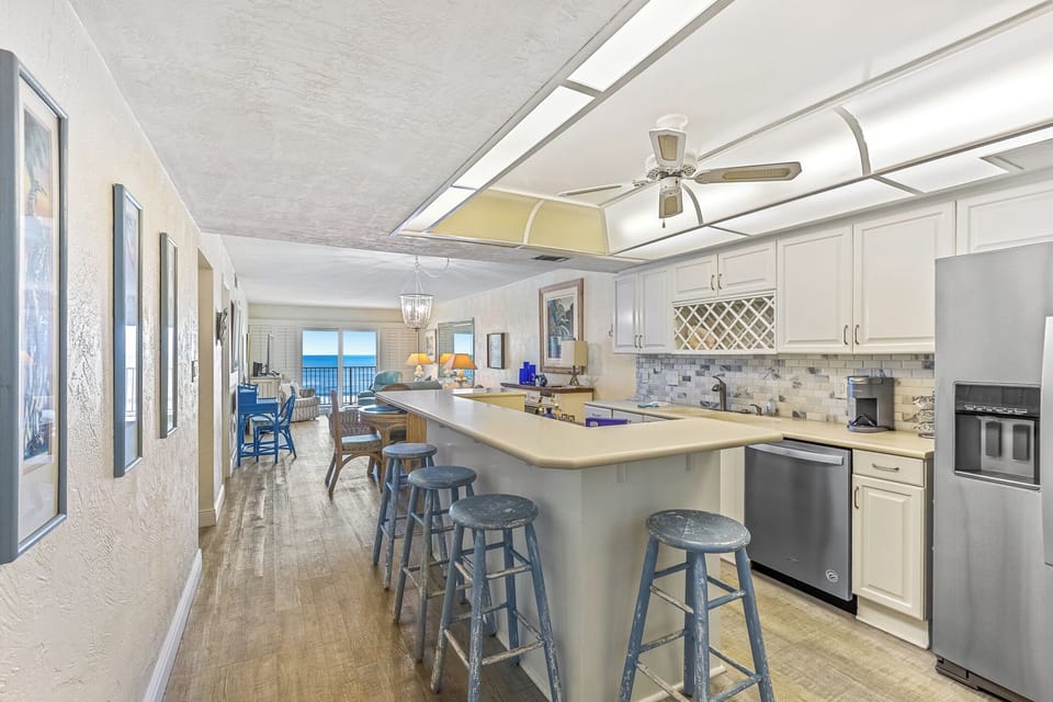 Fully equipped kitchen space.