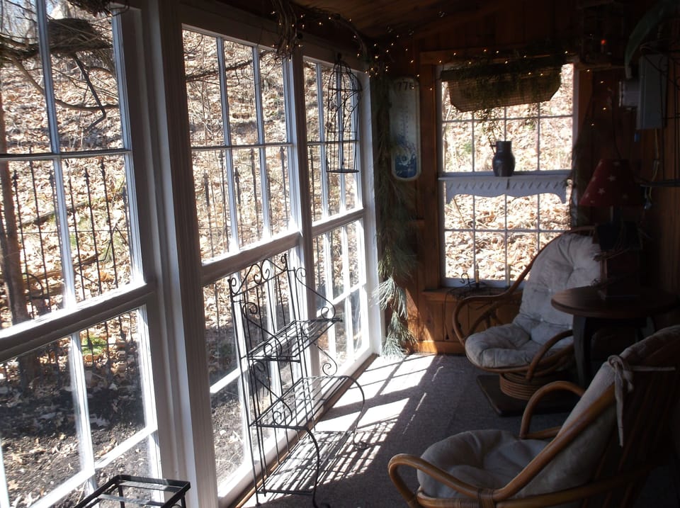 Closed in porch off master bedroom