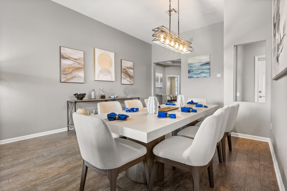 Beautiful formal dining table seats 8