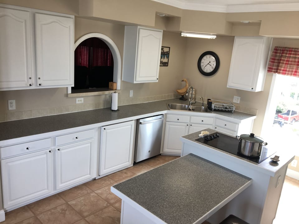 Dishwasher, 8 stove burners, oven, microwave, refrig.  Updated 2022!  