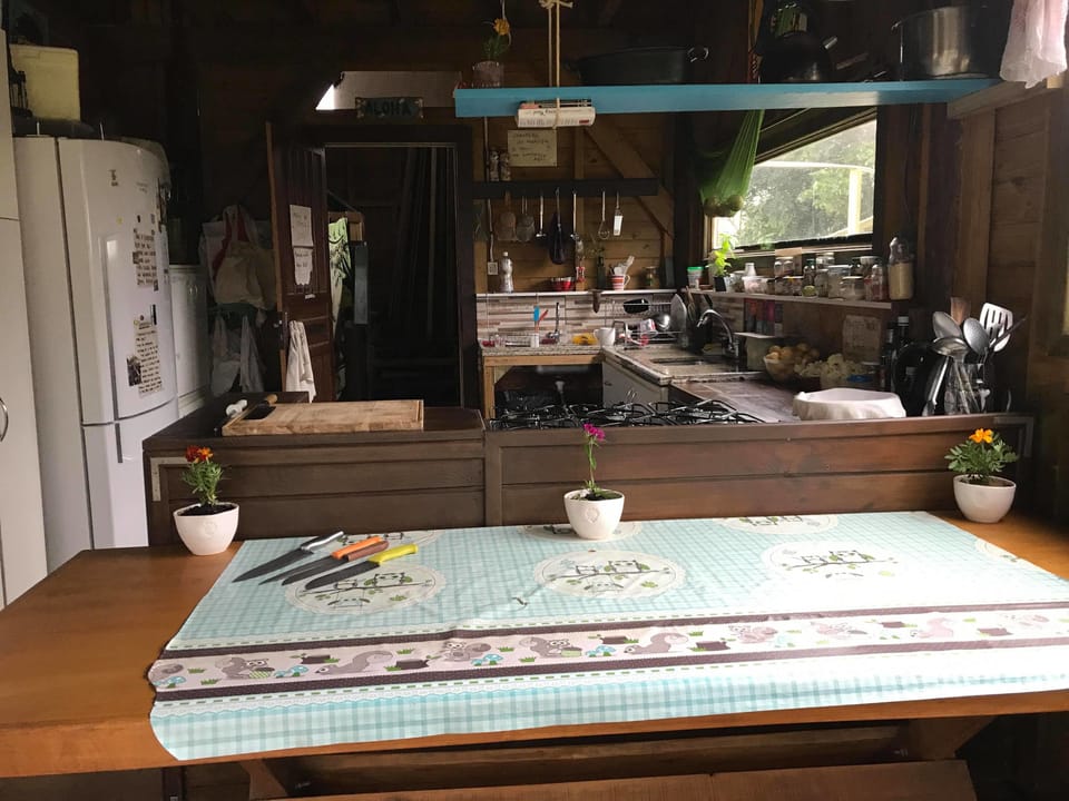 Fridge, cookware/dishes/utensils