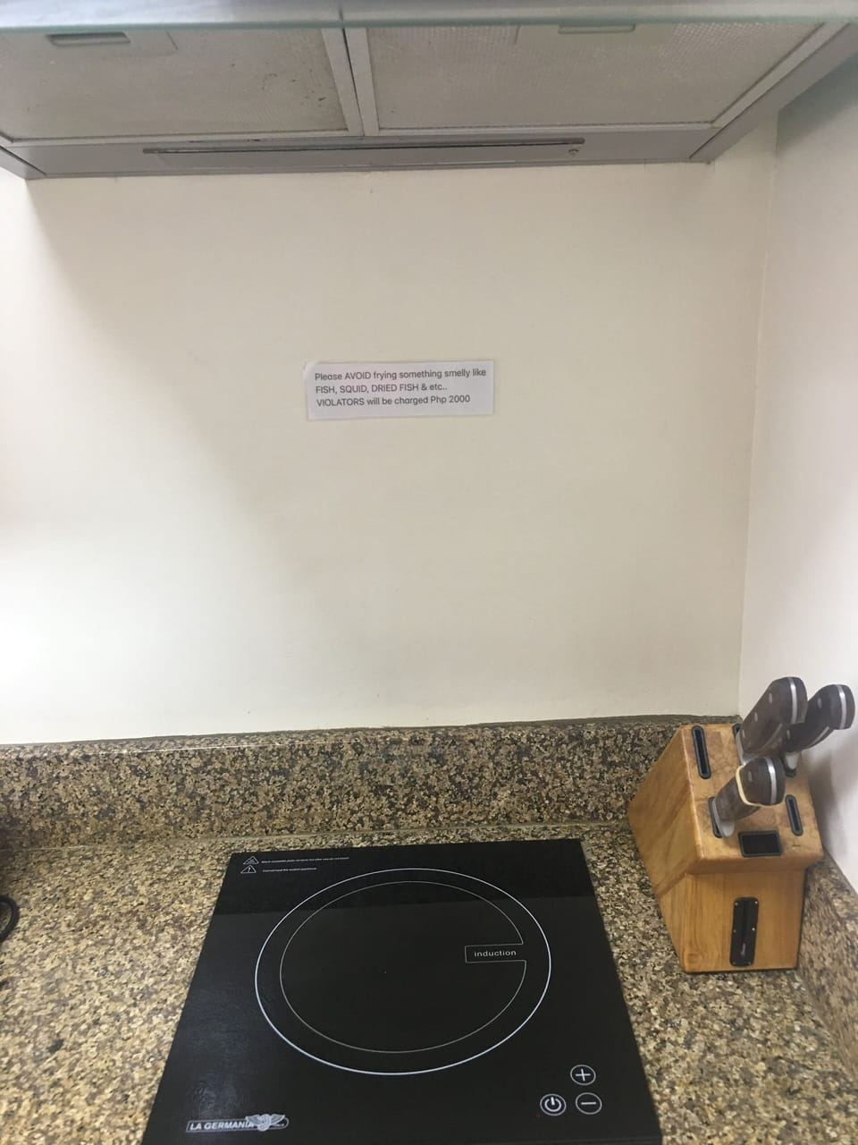Full-size fridge, microwave, stovetop, electric kettle