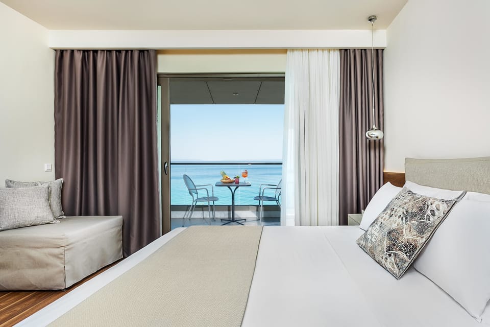 Penthouse Suite, Sea Front | Pillowtop beds, in-room safe, desk, blackout drapes