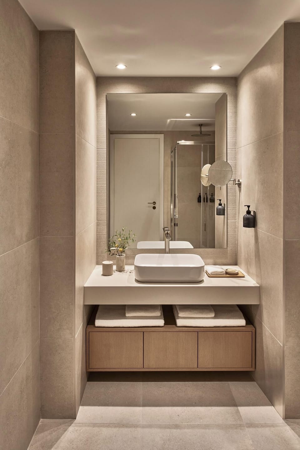 Shower, free toiletries, hair dryer, bathrobes