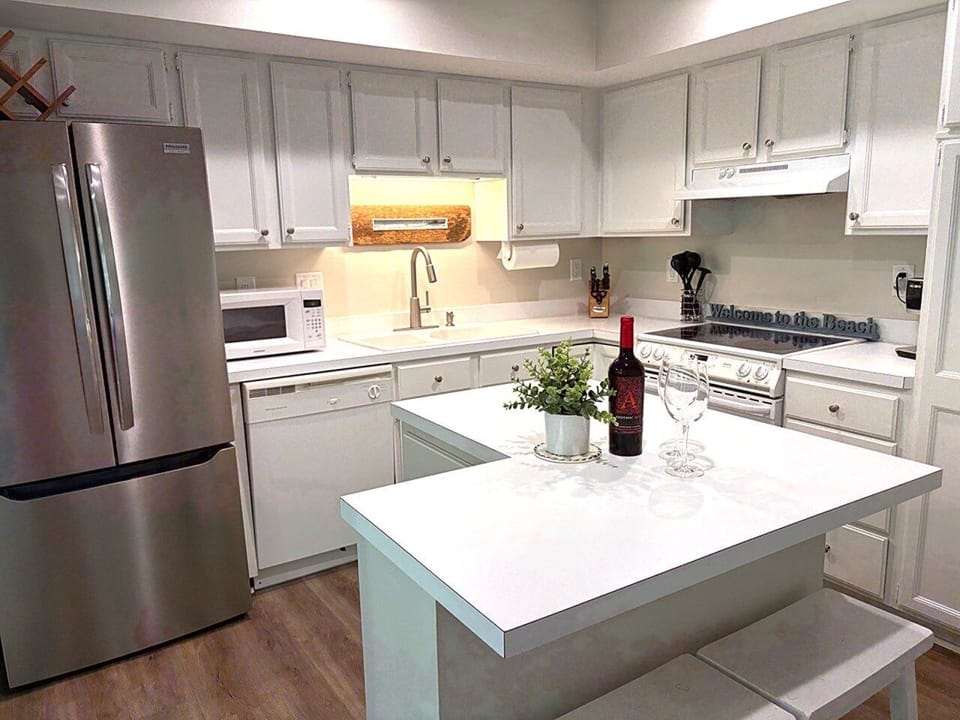 A large kitchen with custom cabinetry