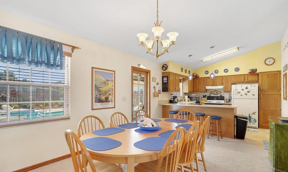 dining area and kitchen