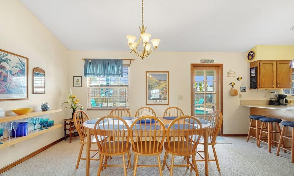 dining area and kitchen