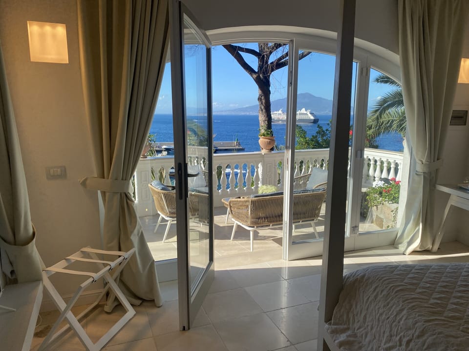 Deluxe Double Room, Patio, Sea View ( accessible only via 151 steps ) | 1 bedroom, minibar, in-room safe, blackout drapes