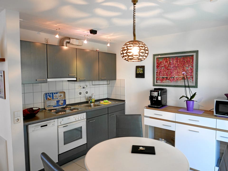 Apartment, 1 Bedroom, Kitchenette, Sea View | Private kitchen | Fridge, microwave, oven, stovetop