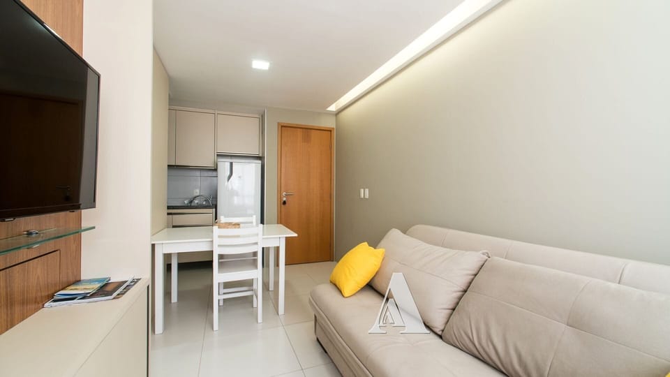 Apartment | Living area | 42-inch flat-screen TV with satellite channels
