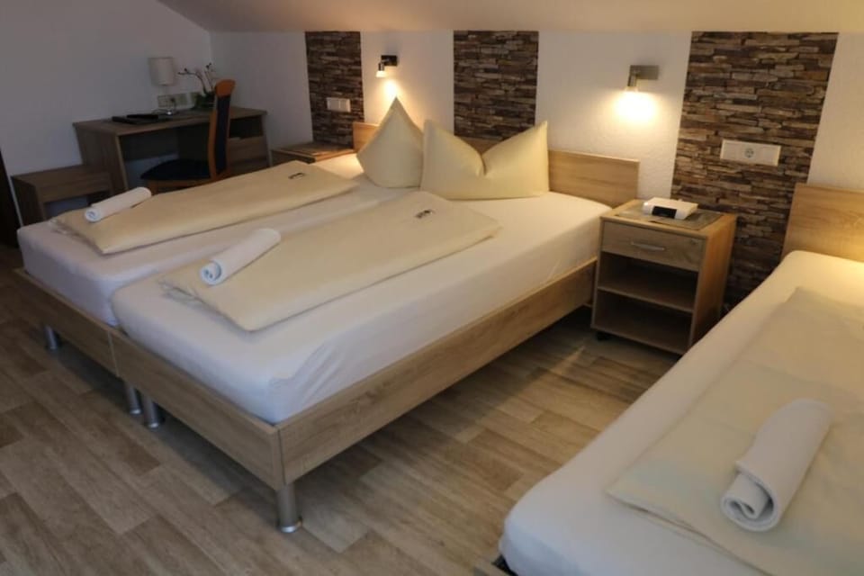 Desk, free WiFi, bed sheets