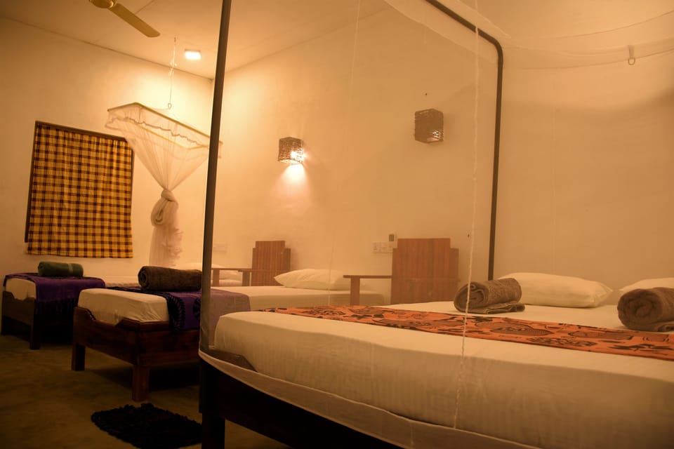 Family Room, Multiple Beds, Balcony, Garden View | In-room safe, desk, blackout drapes, soundproofing