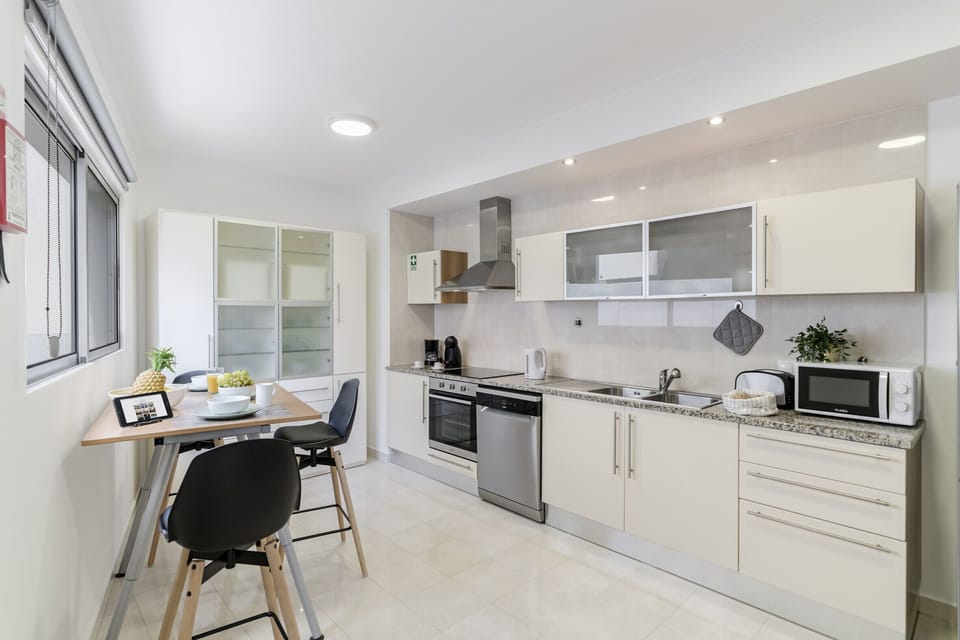 kitchen and dining area