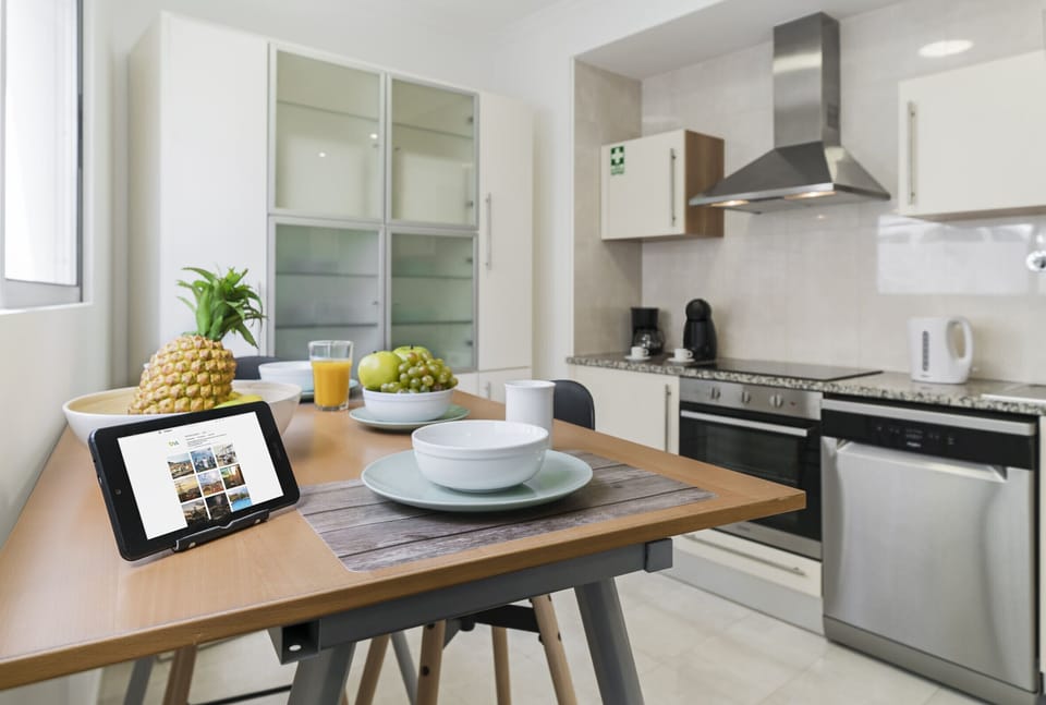 kitchen and dining area