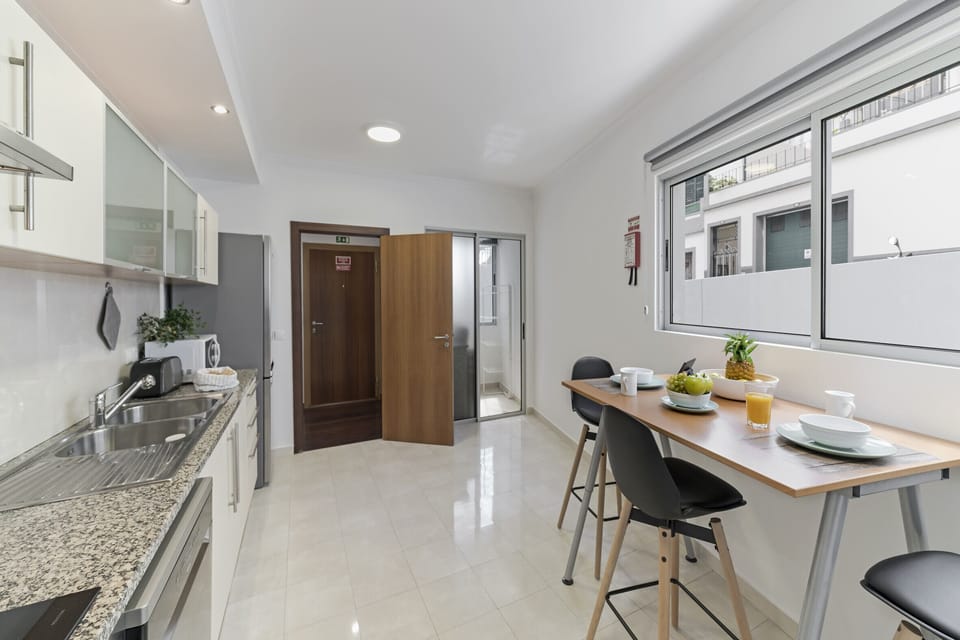 kitchen and dining area